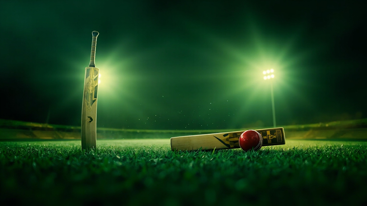 Fantasy cricket floodlit pitch clubhouse